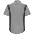 Workwear Outfitters Men's Long Sleeve Perform Plus Shop Shirt w/ Oilblok Tech Grey/Charcoal, 4XL SY32GC-RG-4XL
